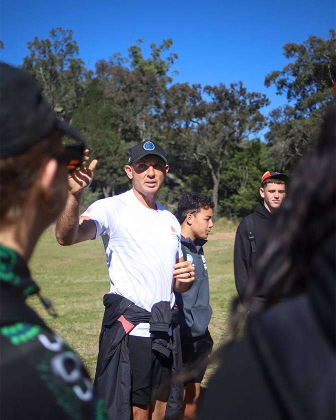Former NRL player Jonathan Wright was a mentor at the NRL Indigenous Youth Summit.