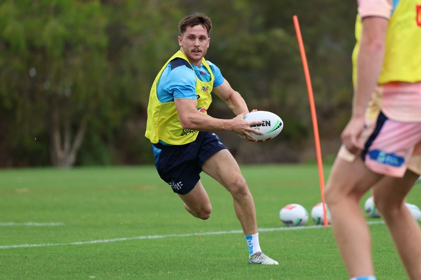 Ollie Pascoe at Gold Coast Titans training.