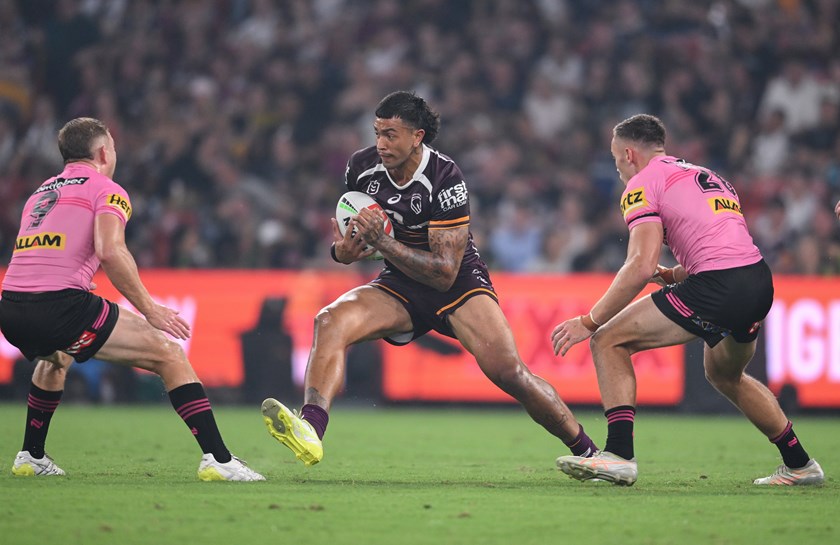 Xavier Willison in action against the Panthers in Round 1.
