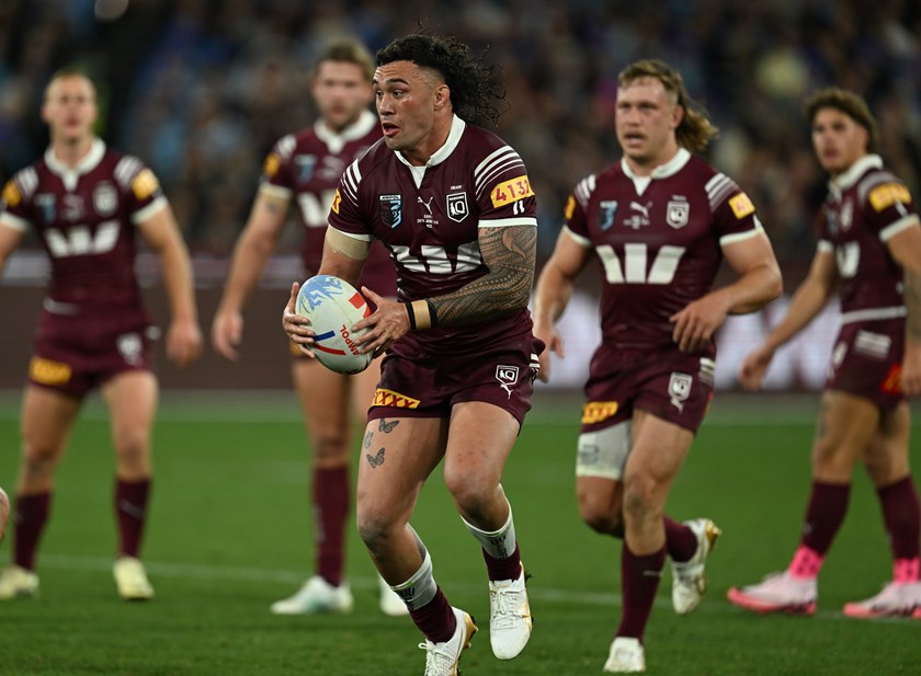 Jaydn Su'A representing the Maroons.