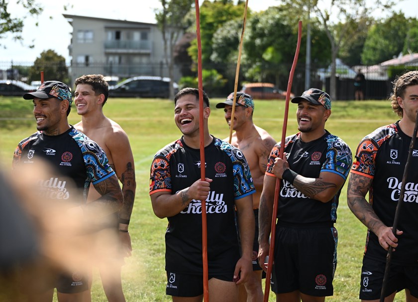 Caleb Tohi in his first Indigenous All Stars camp.