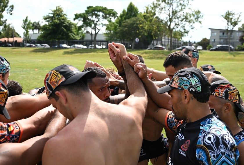 Men's Indigenous All Stars training.