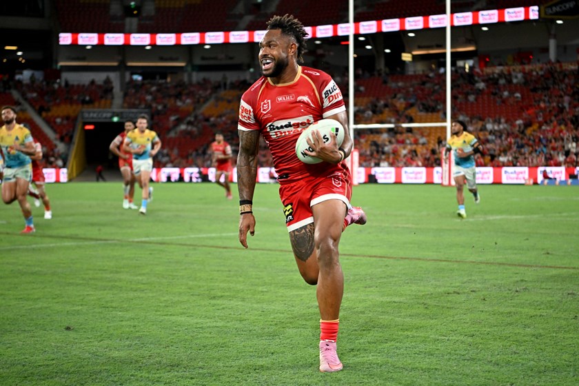 Hamiso Tabuai-Fidow strides out against the Titans.