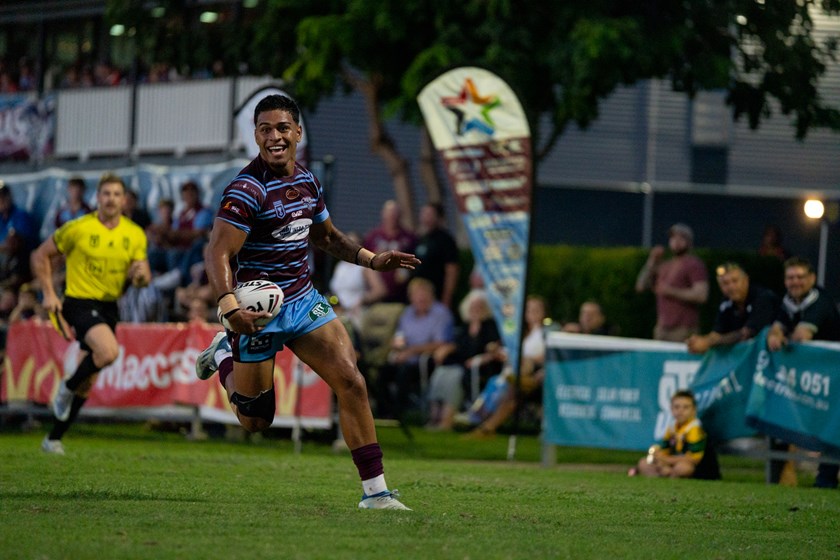 Tevita Naufahu in action with Central Queensland Capras.