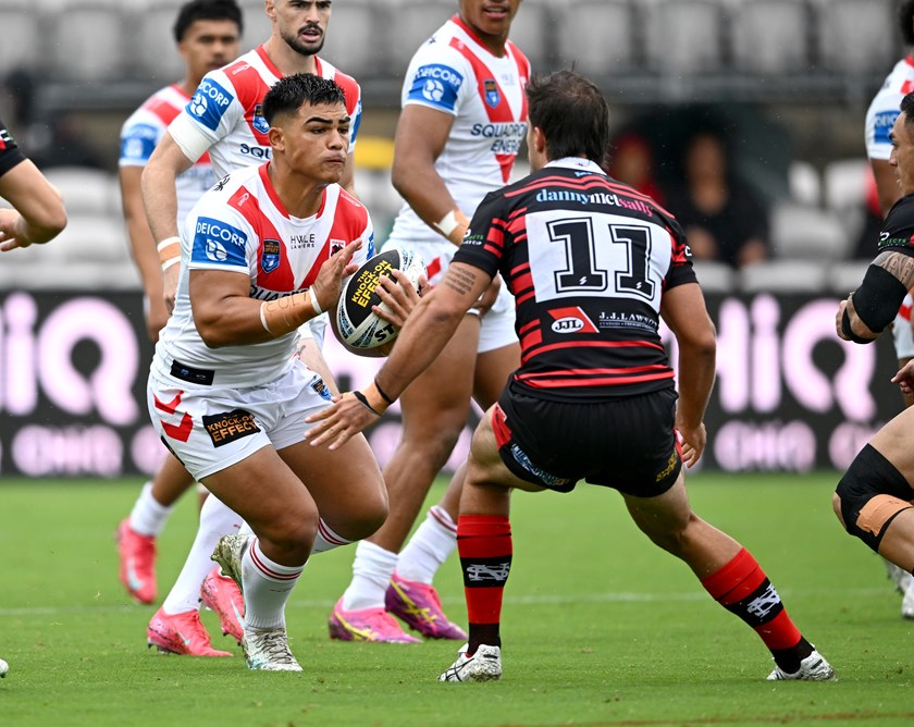 Jacob Halangahu playing for the Dragons.