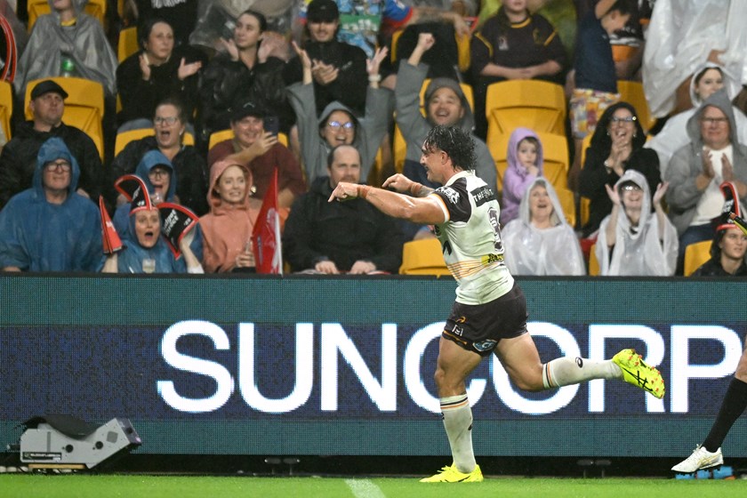 Kotoni Staggs enjoys scoring against derby rivals the Dolphins.