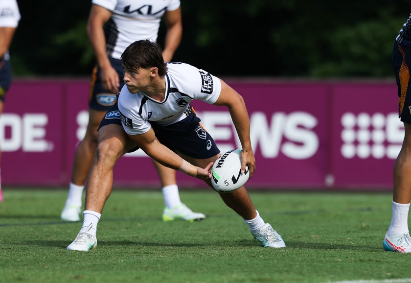 Cameron Bukowski at Broncos training.