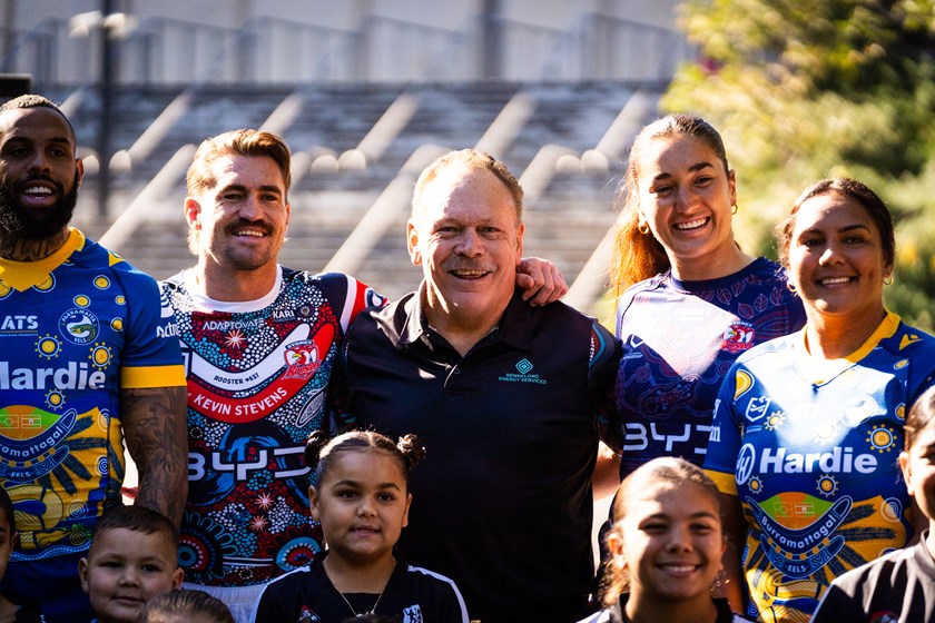 Connor Watson and Olivia Kernick at the Indigenous Round launch.