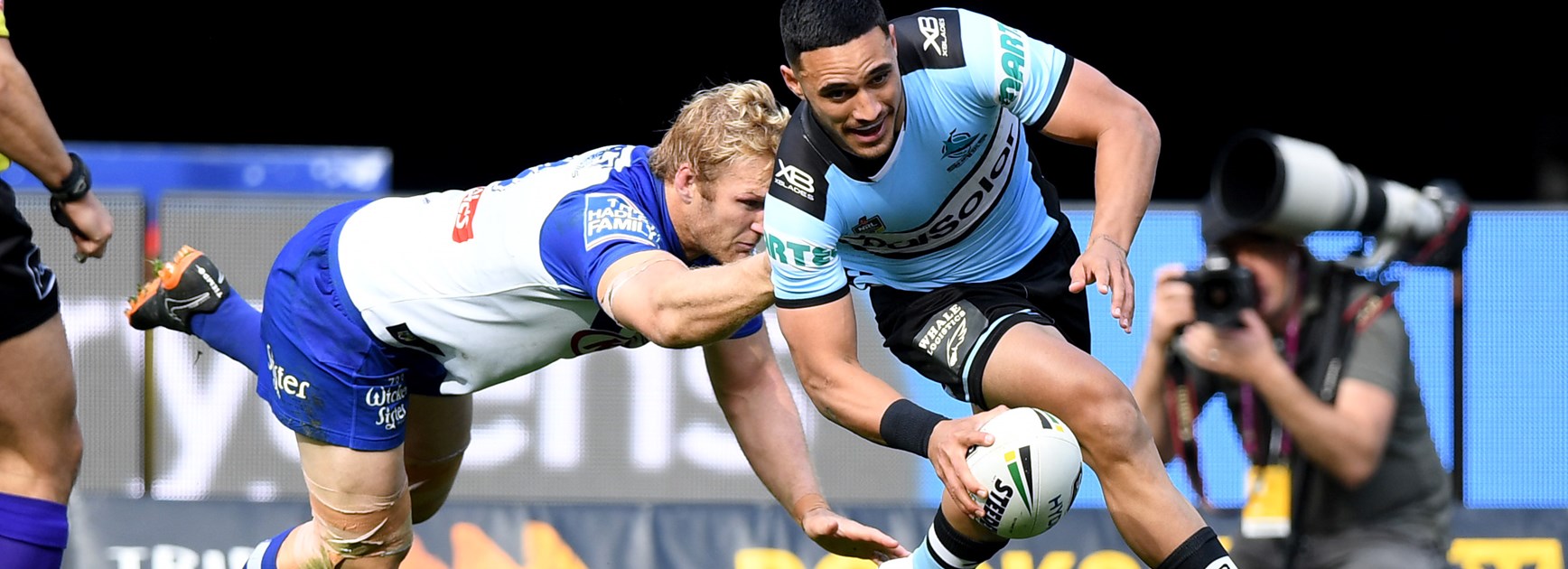 Sharks fullback Valentine Holmes.