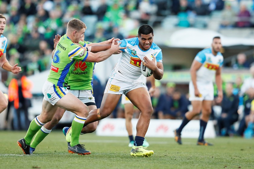 Gold Coast prop Moeaki Fotuaika.