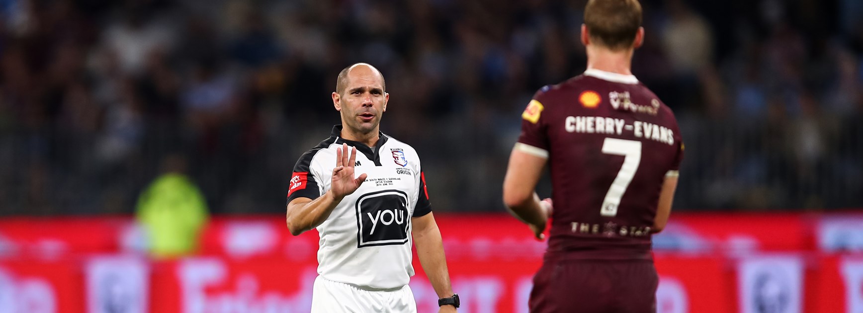 Ashley Klein refereed all three State of Origins in 2022