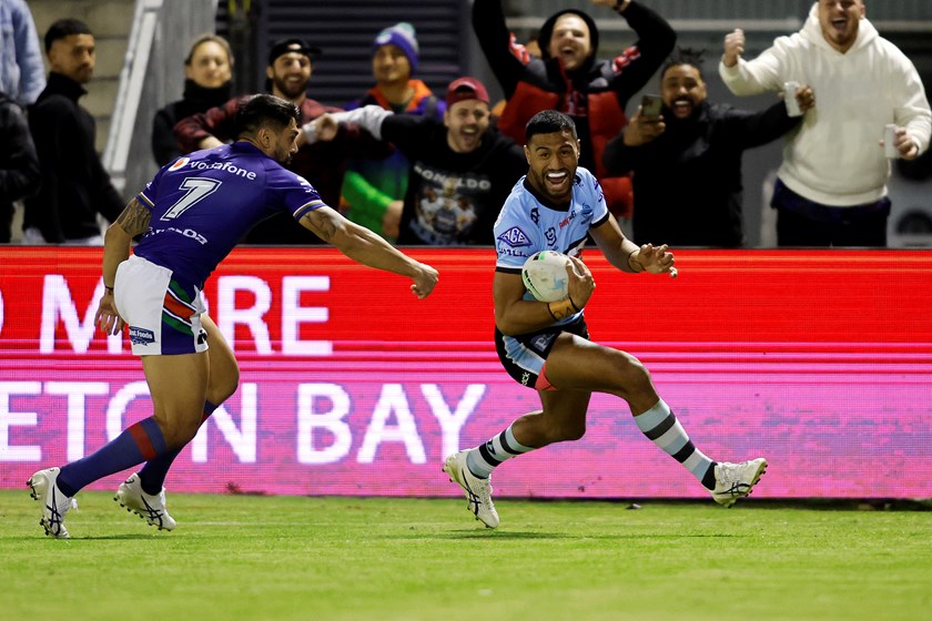 Ronaldo Mulitalo has been impressive for the Cronulla Sharks in 2022. 