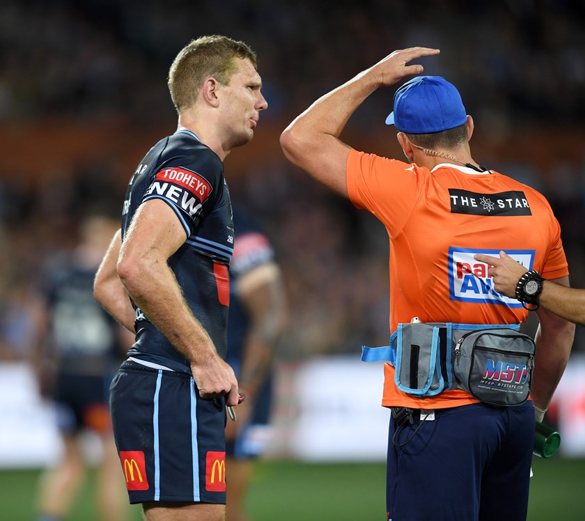 Tom Trbojevic was forced from the field for a HIA in Origin I