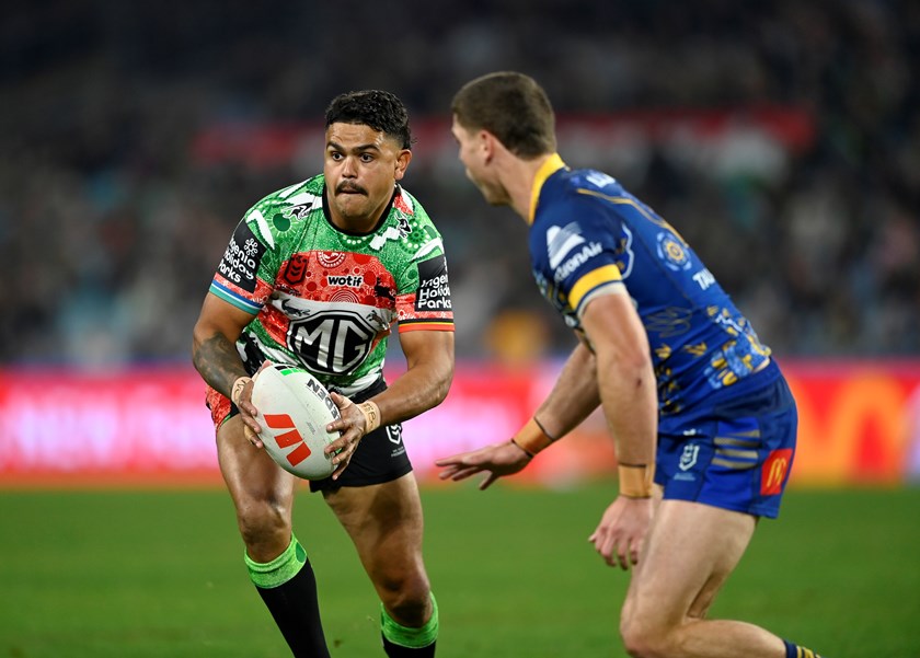 Latrell Mitchell is back in Origin contention with a starring performance against the Eels.