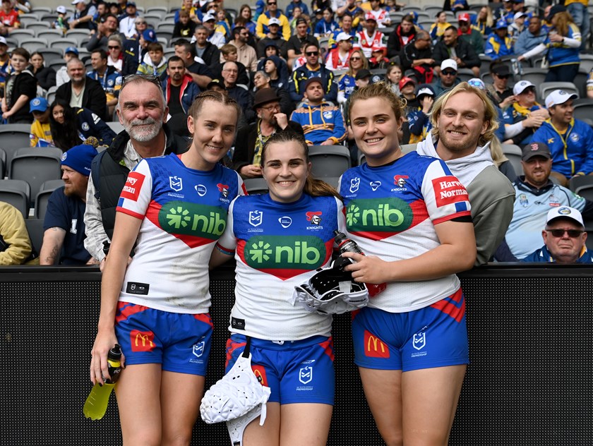 Tamika Upton and the Southwell sisters, Hannah and Jesse, helped deliver the Knights back-to-back premierships in 2022 and 2023. 