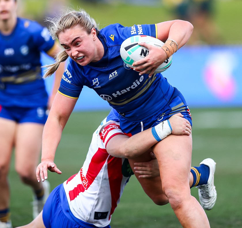 English secondrower Paige Travis is enjoying her first season in the NRLW with the Eels.