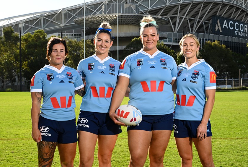 NSW Blues debutants Jayme Fressard, Jocelyn Kelleher, Ellie Johnston and Abbi Church.