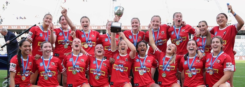 Kasey Reh, Indie Bostock, Maria Paseka, Charlotte Basham, Ella Koster, Bronte Wilson, Sienna Yeo, Hope Millard and Evie McGrath have graduated from the Steelers 2024 Tarsha Gale Cup premiership winning side to the NRLW. 